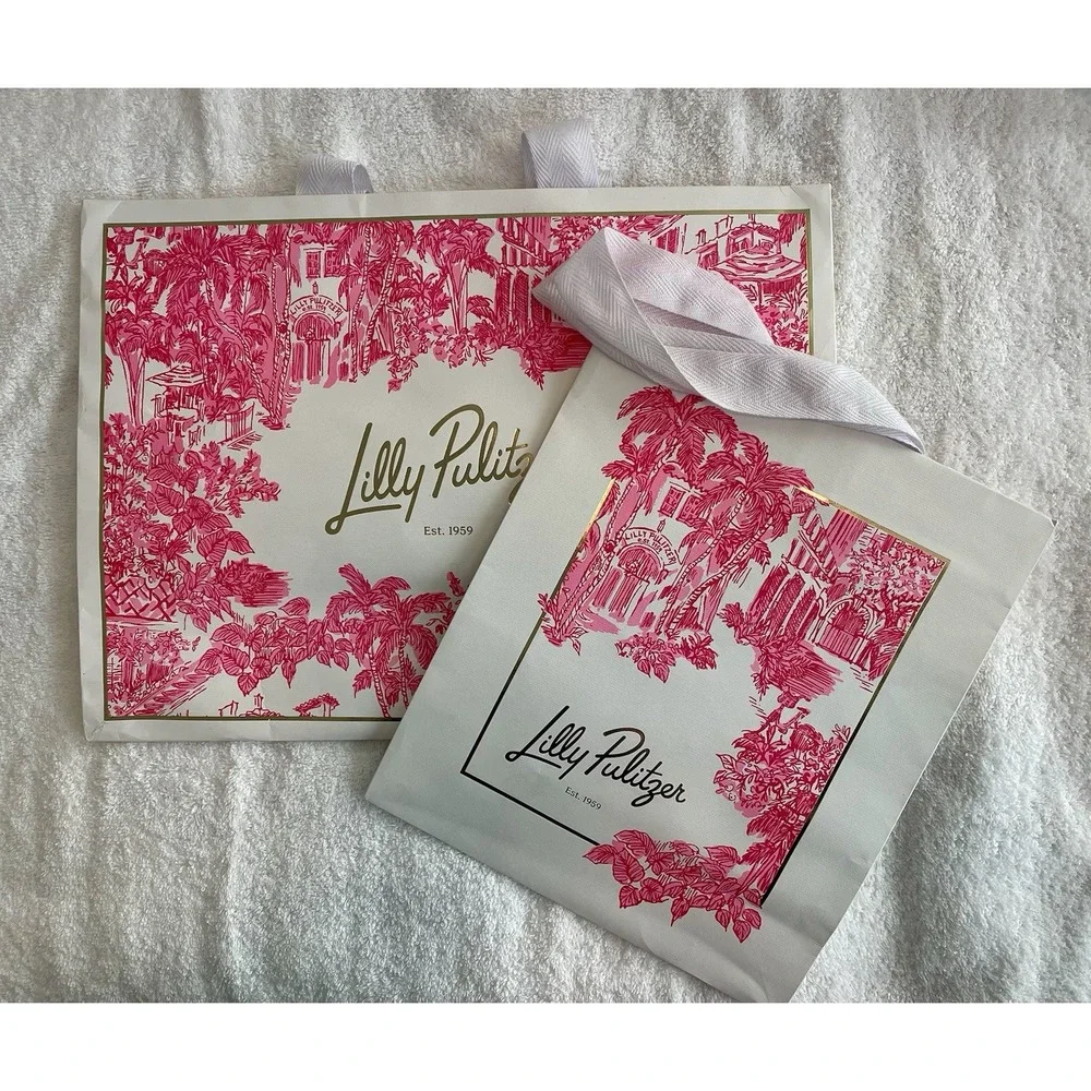 Huge Lot‎ 8 Lilly Pulitzer Rare SHOPPING Reusable GIFT BAG PINK Medium Large Box